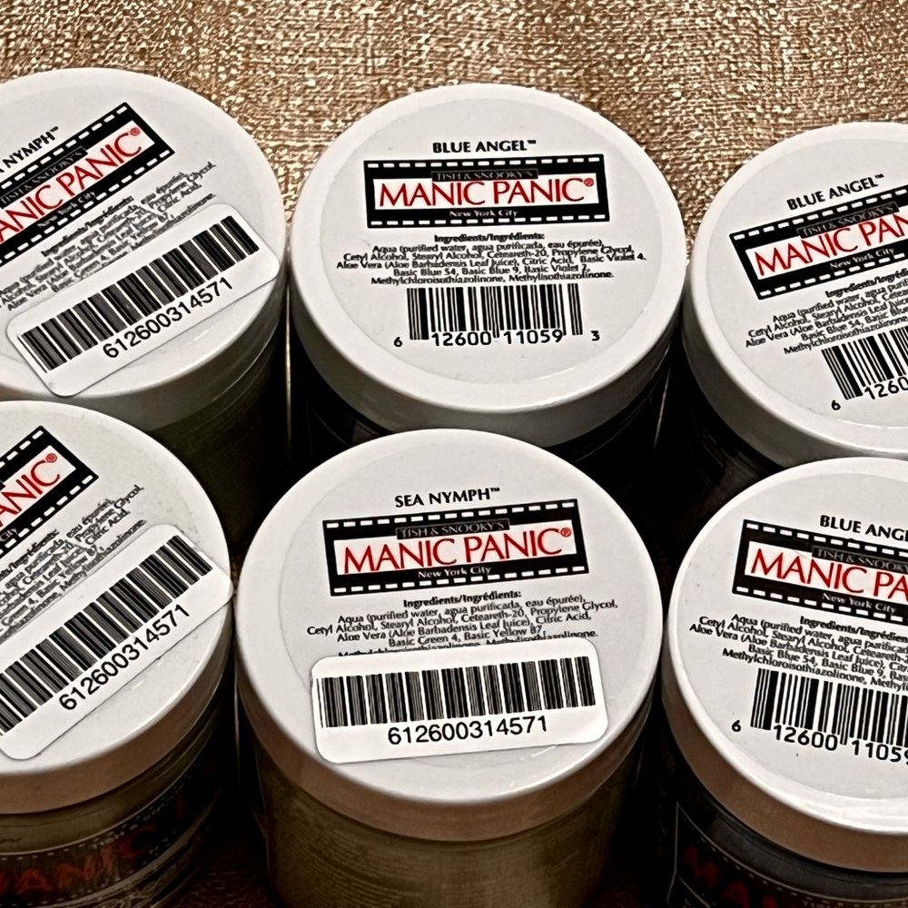Lot of six new jars of Manic Panic Semi Permanent Creamtones Hair Dye Sea Nymph - Picture 7 of 8